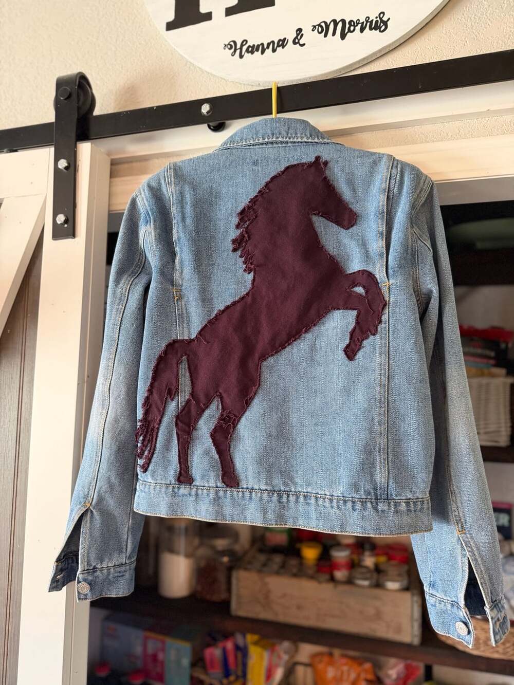 Sewn by Me Denim Horse upcycled Jean Jacket